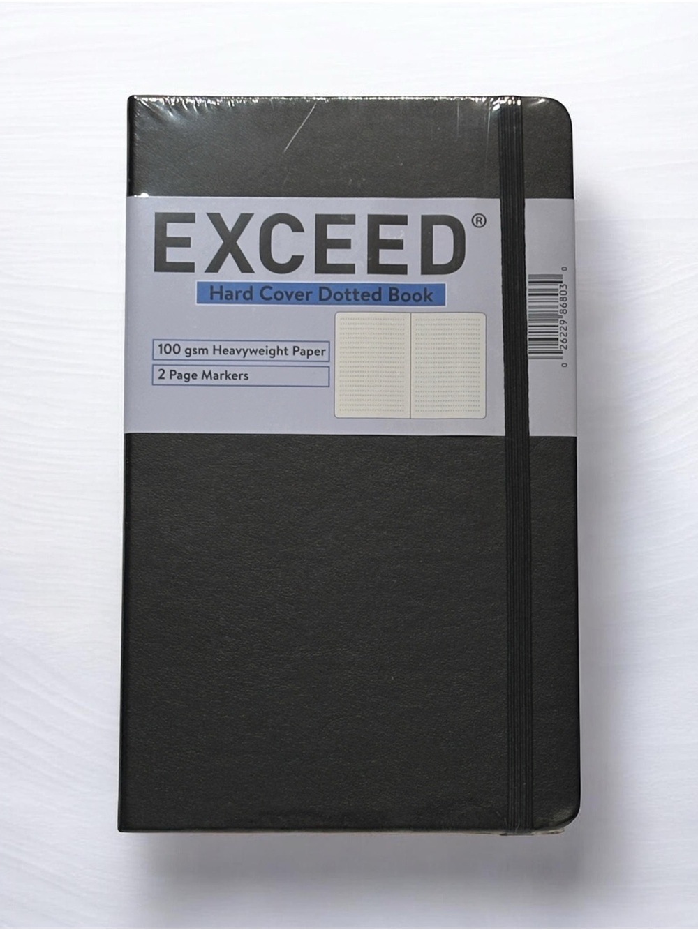 Exceed Black Hard Cover Dotted Notebook Journal